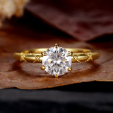 CLARA Round Cut Engagement Ring Six-Prong Classic Solitaire Ring